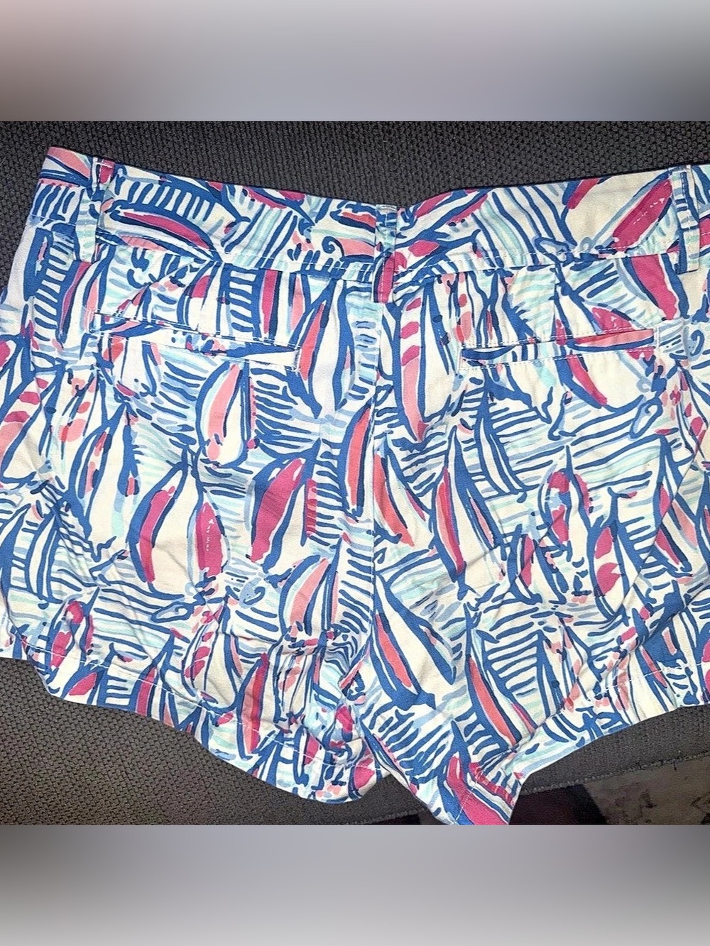 Lilly Pulitzer The Callahan Short Girls Printed Shorts Blue & Pink - Picture 2 of 2